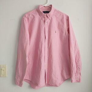 Polo Ralph Lauren Button Down Shirt Mens XL Pink Flesh Pony Oxford Preppy